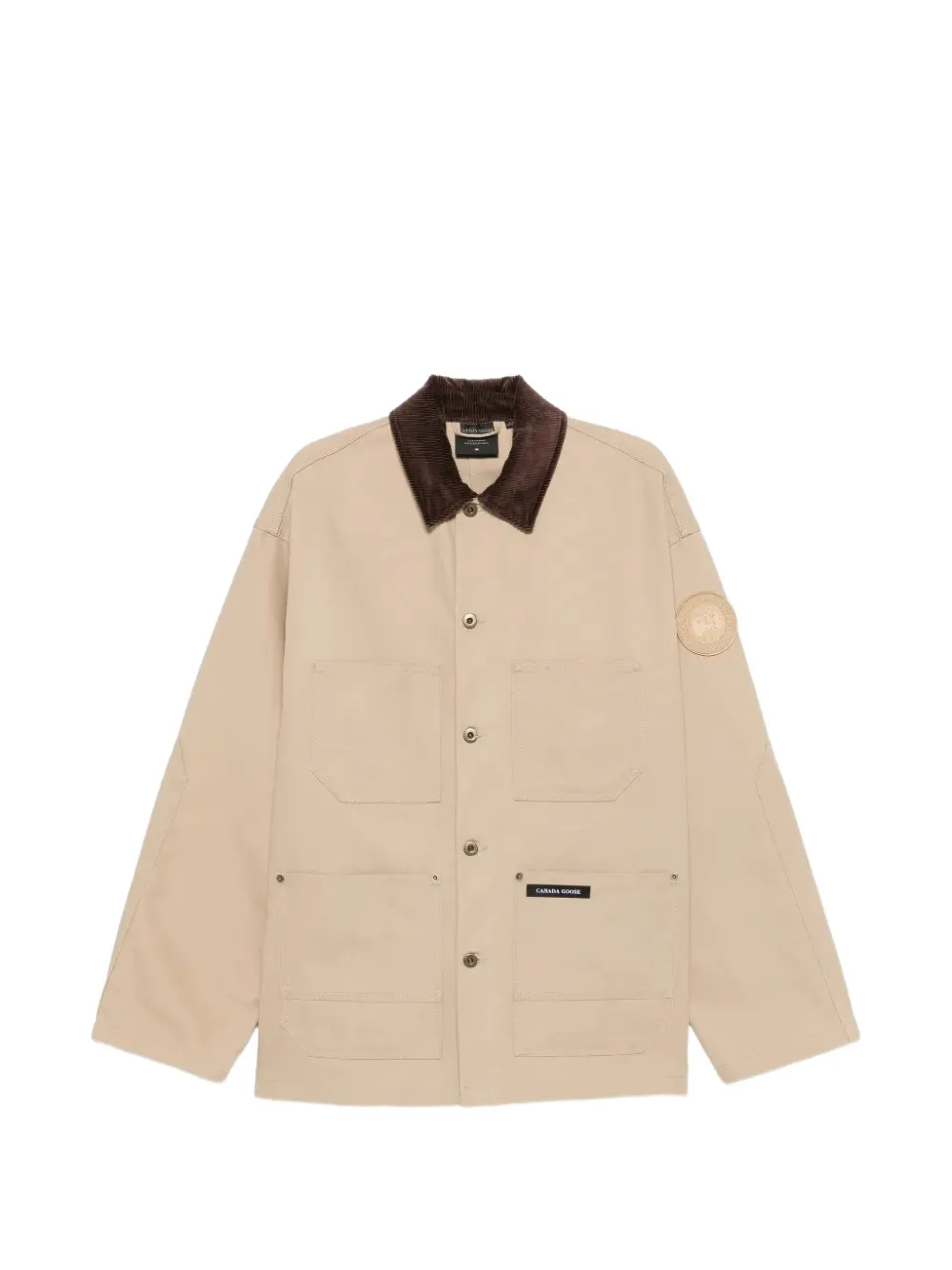 Canada Goose corduroy-collar patch-pocket jacket - Nude