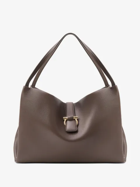 large Mia Gancini-plaque leather tote bag