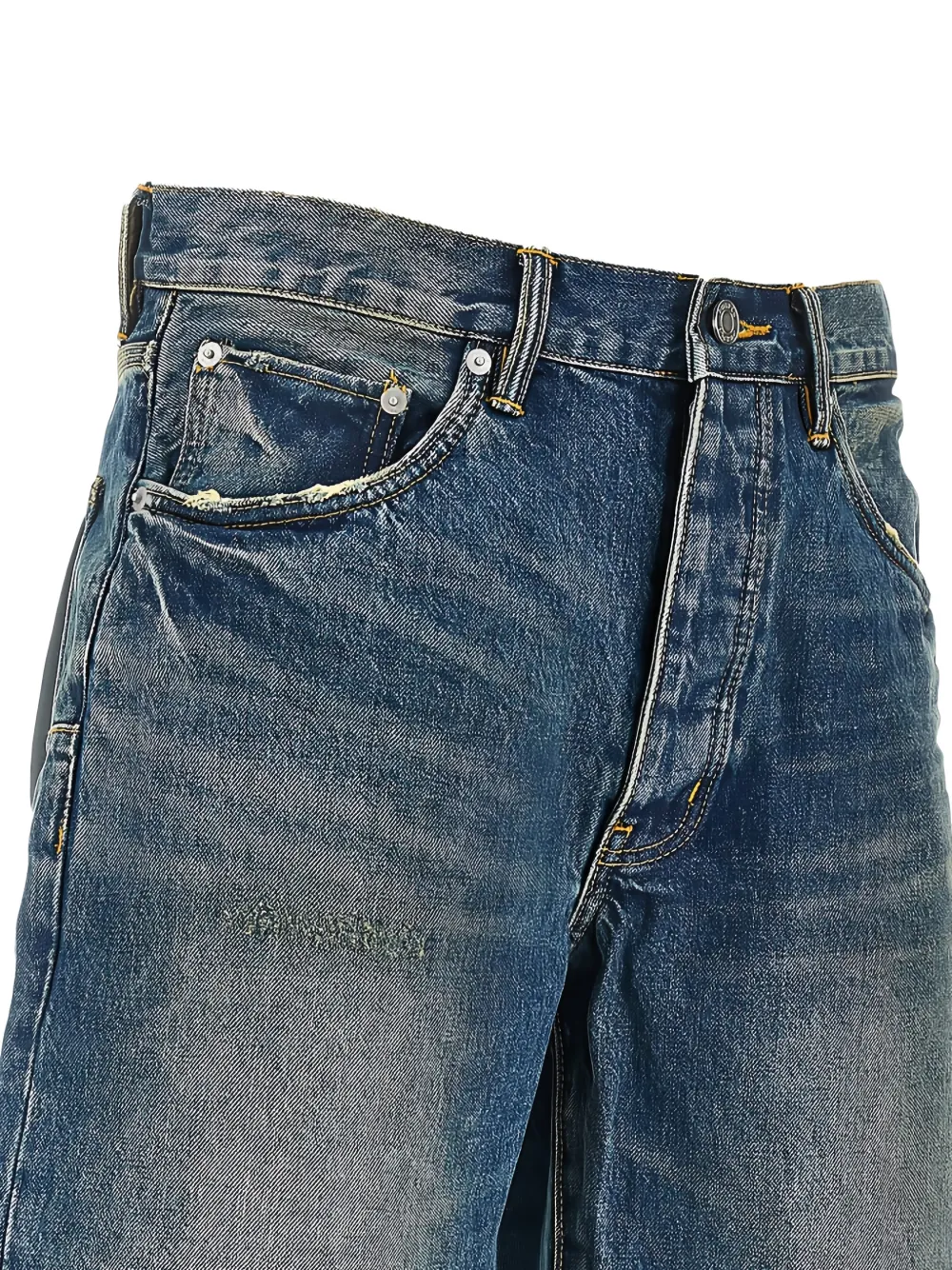 Purple Brand Shorts met knoopsluiting Blauw