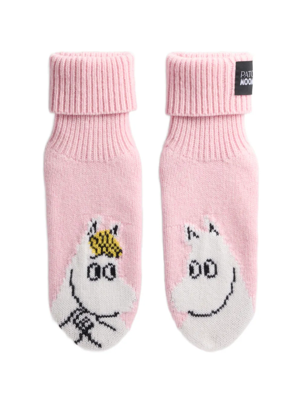 Patou x Moomin kniited socks - Rosa