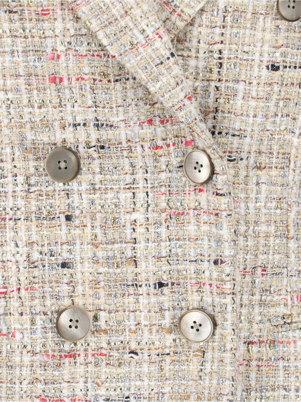  Lardini Double-breasted Tweed Blazer - Neutrals 