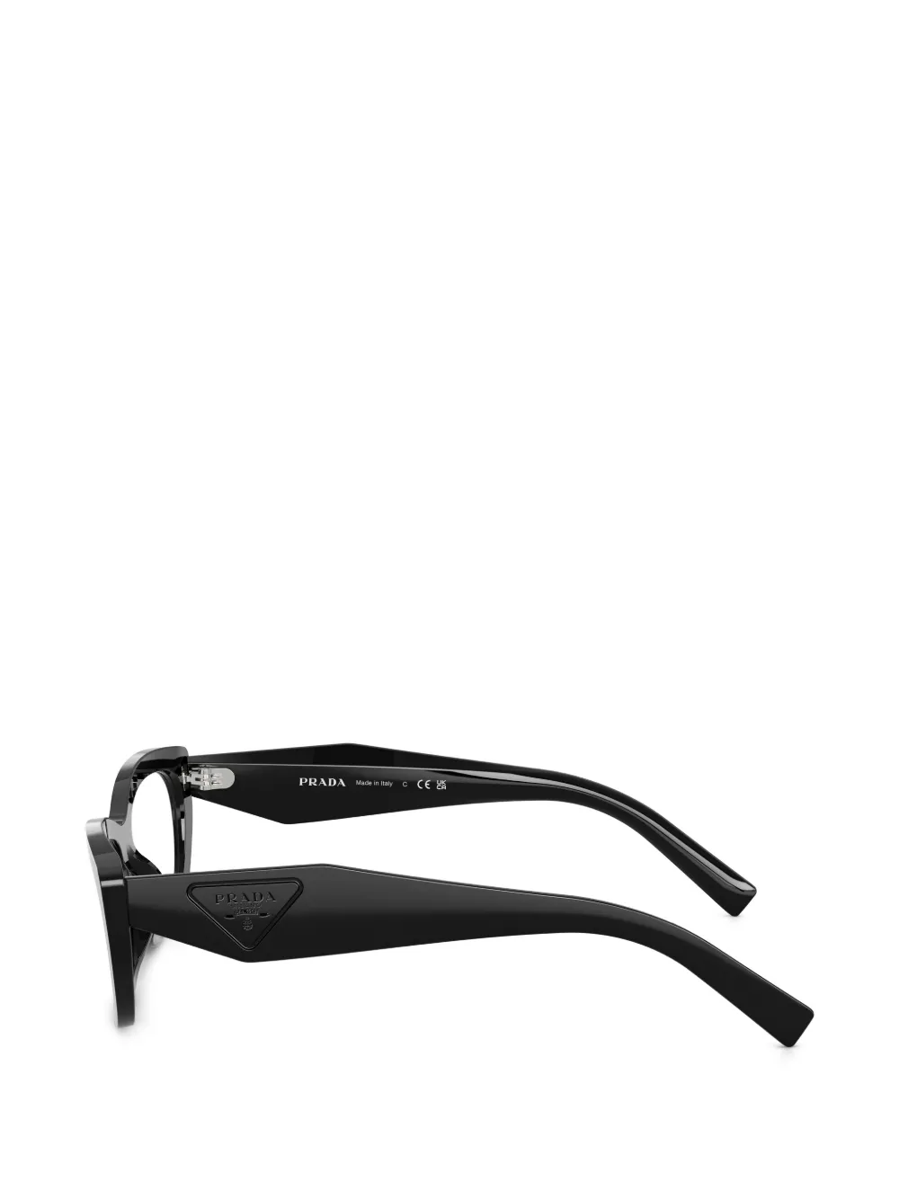  Prada Eyewear Logo-detail Glasses - Black 