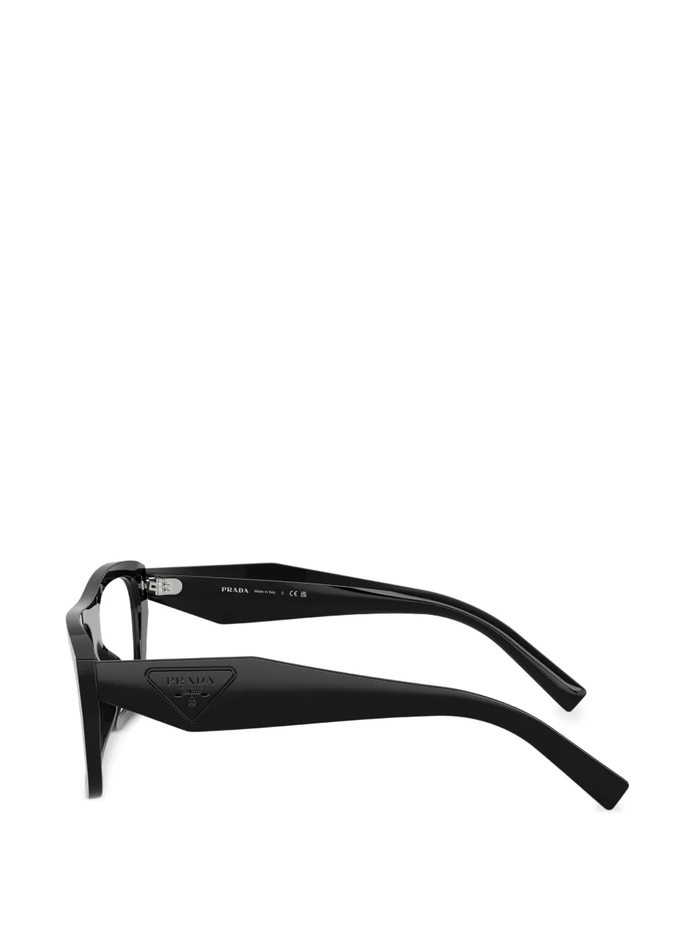 Prada Eyewear Bril met logodetail Zwart