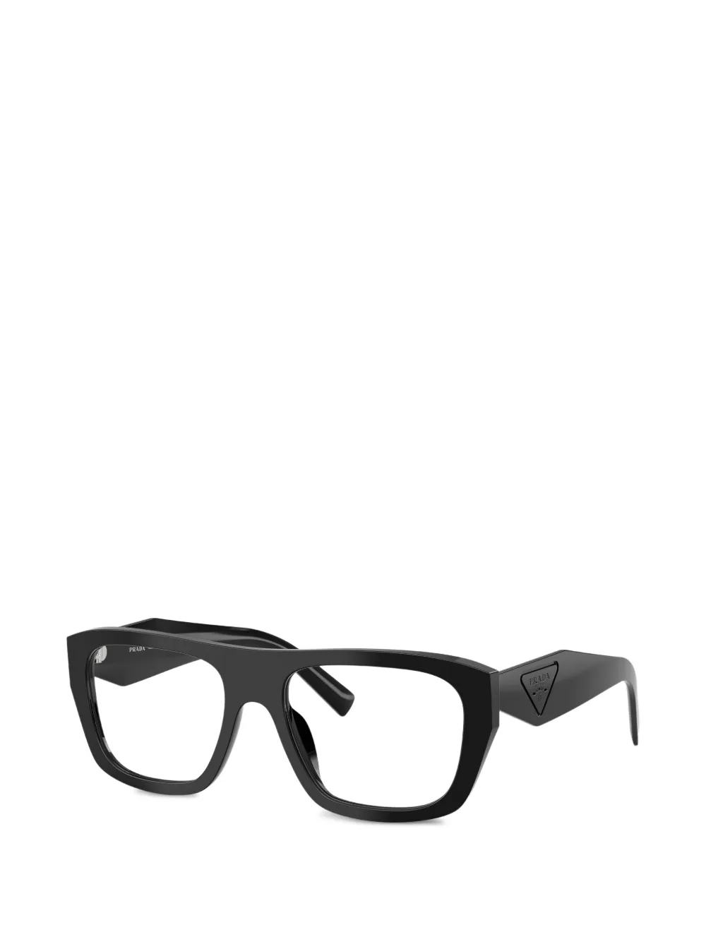 Prada Eyewear Bril met logodetail Zwart