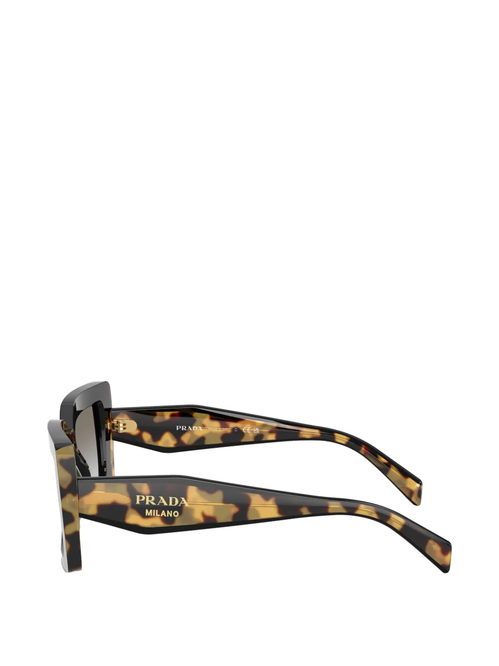 Prada Eyewear Zonnebril met vierkant montuur Zwart