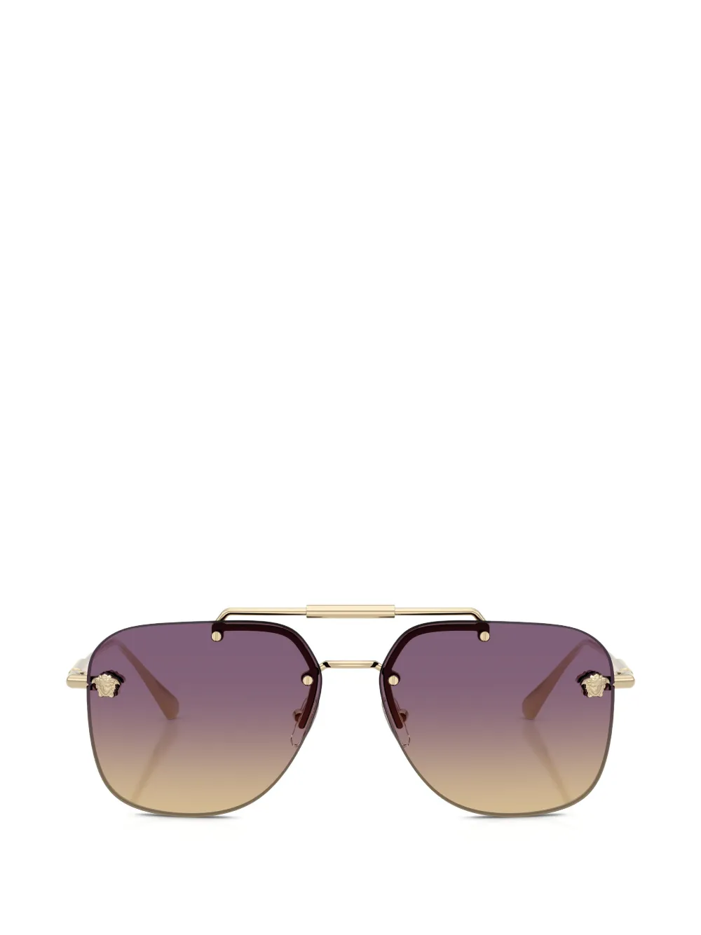 Versace Eyewear medusa browline sunglasses - Gold