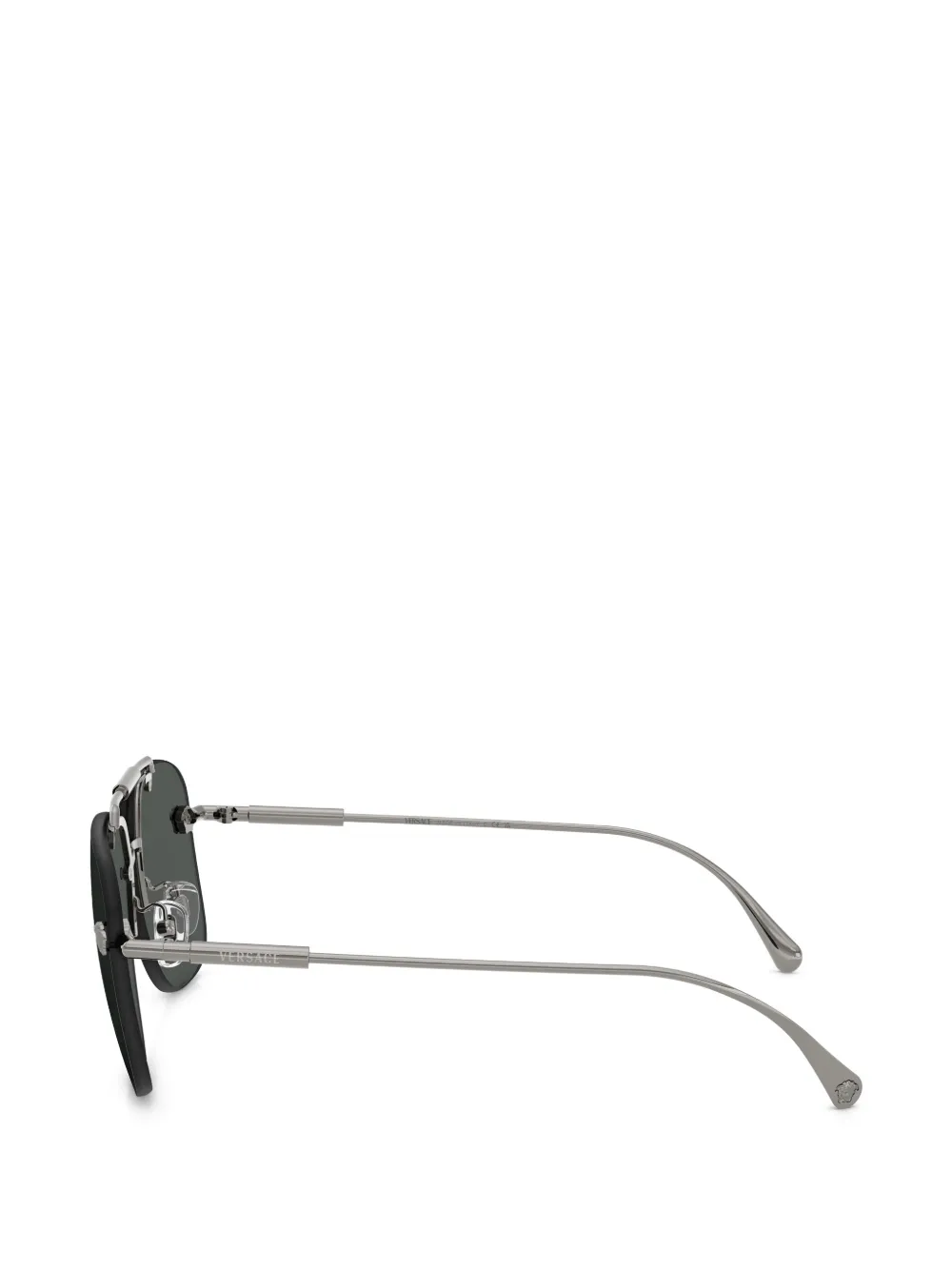 Versace Eyewear Medallion zonnebril met browline montuur Zilver