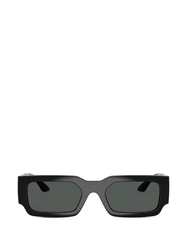 Versace Eyewear スクエアフレーム サングラス | ブラック | FARFETCH JP