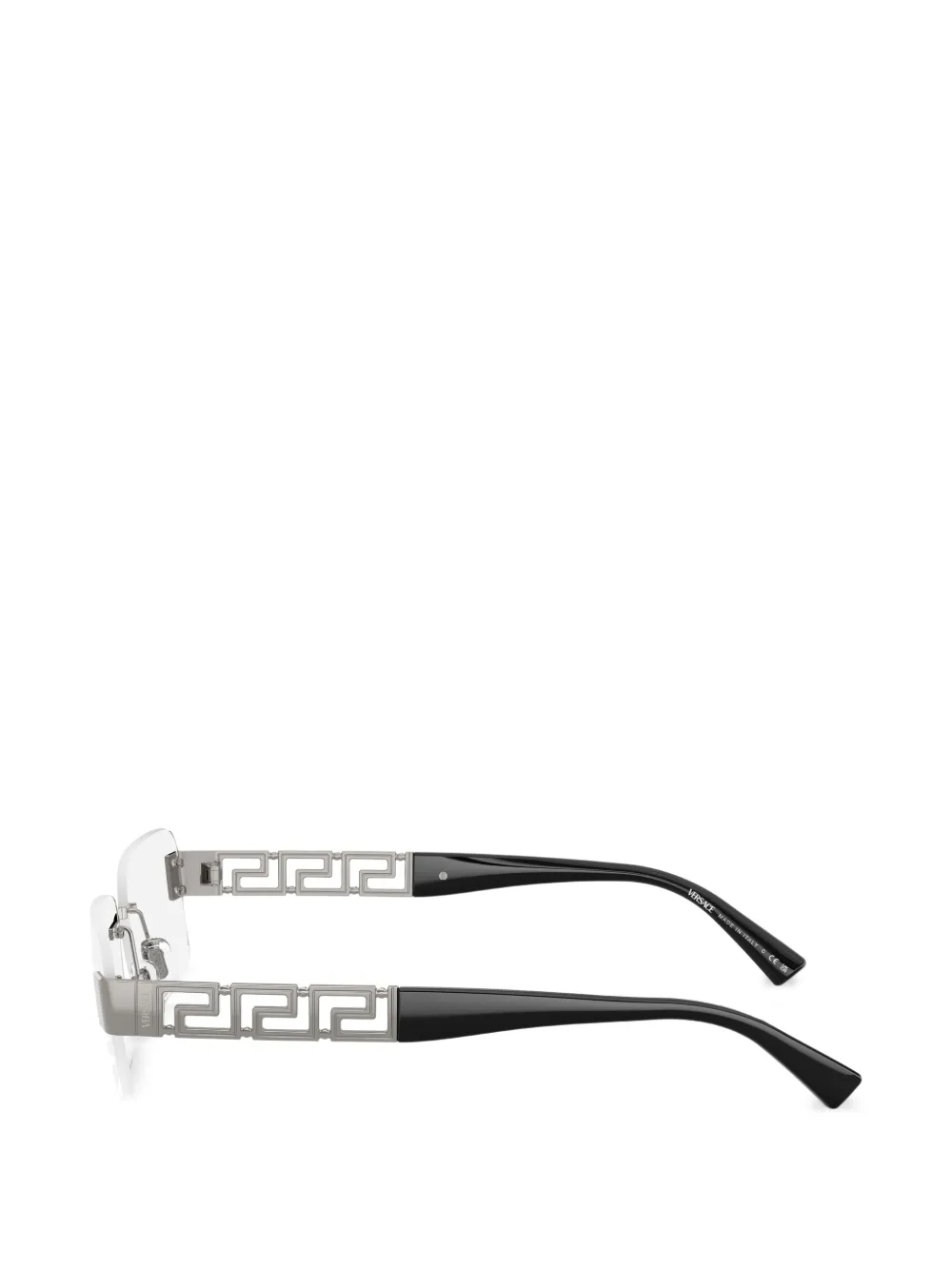  Versace Eyewear Rimless Pattern Glasses - Silver 