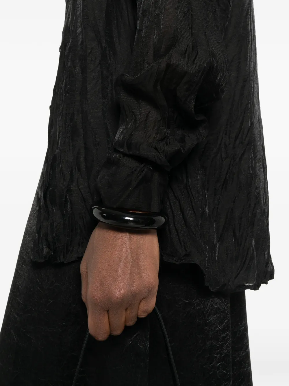 La Piscine blouse met knopen Zwart