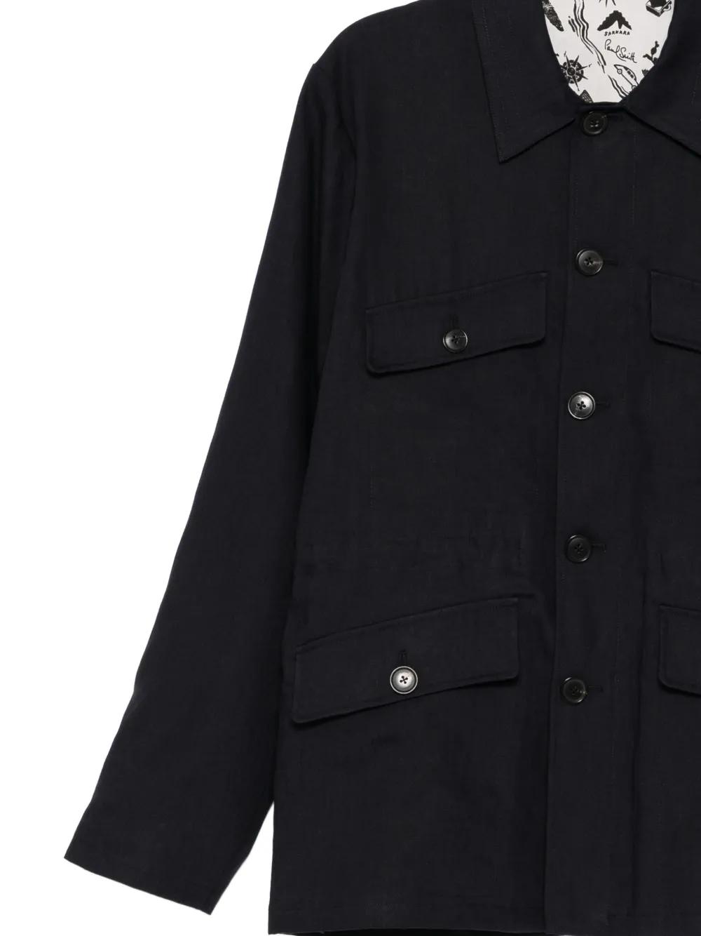  Paul Smith Button Patch Pocket Jacket - Black 