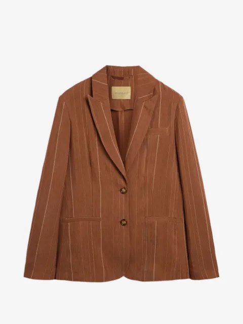 MOMONÌ blazer con rayas diplomáticas estampadas