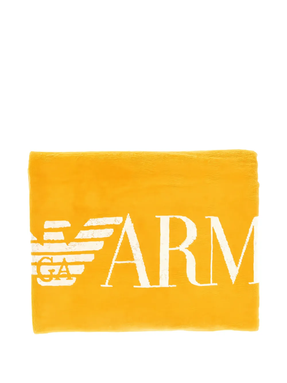 Emporio Armani logo beach towel - Giallo