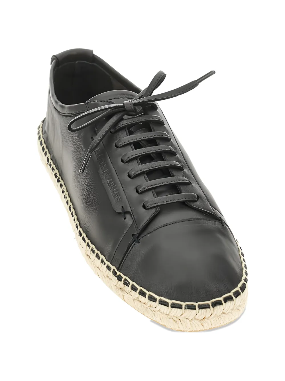 Emporio Armani Espadrilles met veters Zwart