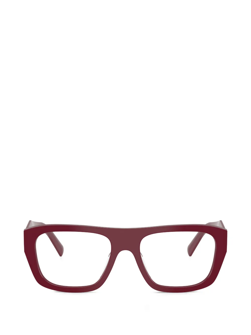 Prada Eyewear geometric-frame glasses - Rosso