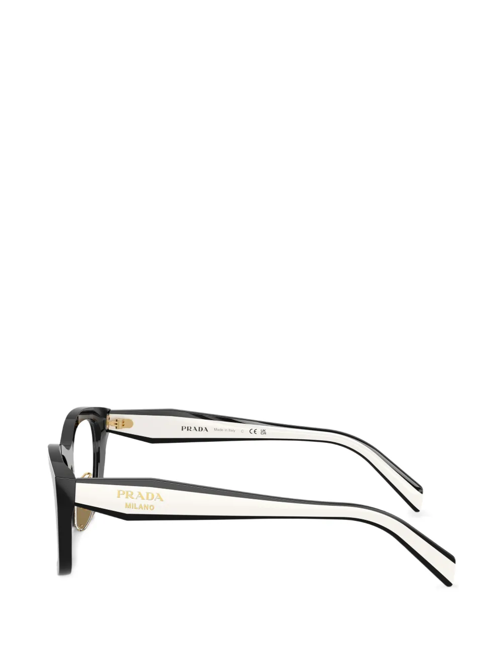 Prada Eyewear Bril met doorzichtig glazen Zwart