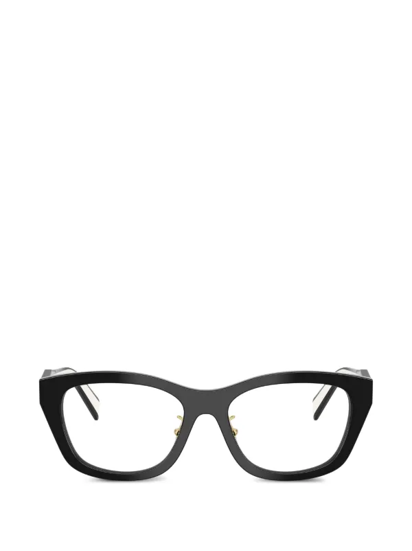 Prada Eyewear クリアレンズ メガネフレーム | ブラック | FARFETCH JP
