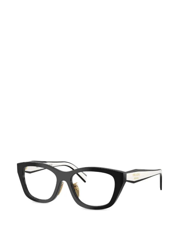 Prada Eyewear クリアレンズ メガネフレーム | ブラック | FARFETCH JP