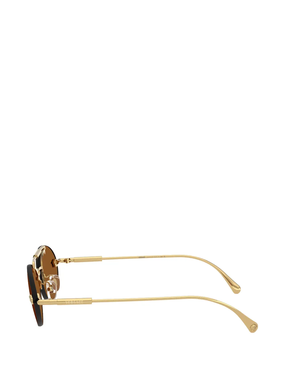  Versace Eyewear Metal Round-frame Sunglasses - Gold 