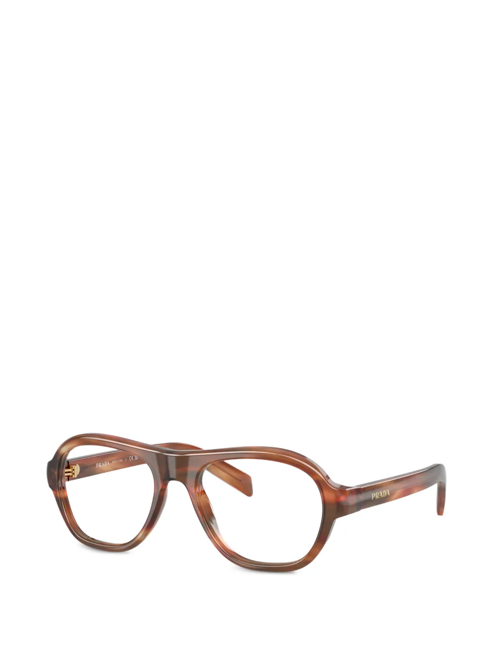  Prada Eyewear Clear-lense Glasses - Brown 