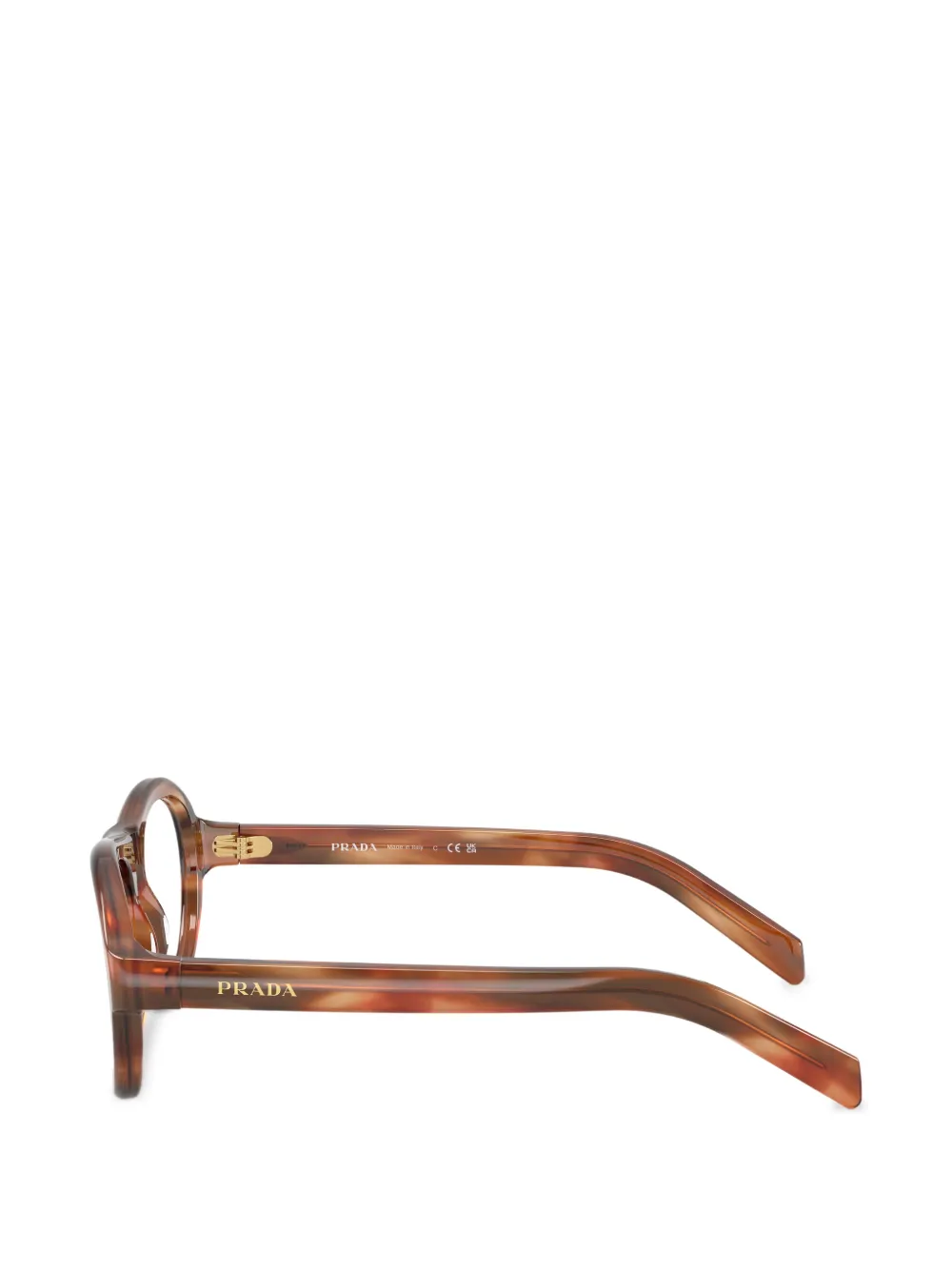  Prada Eyewear Clear-lense Glasses - Brown 