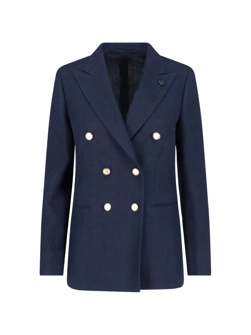 Lardini double-breasted button blazer - Blu