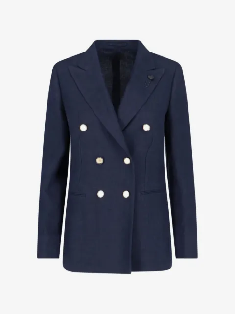 Lardini double-breasted button blazer