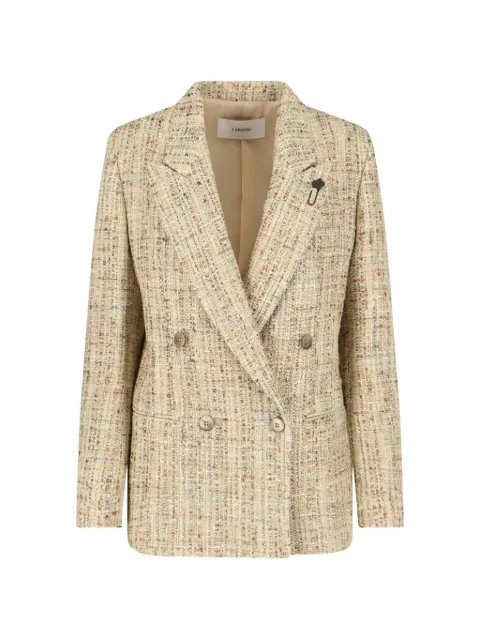 Lardini double-breasted textured blazer