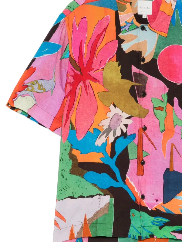 Paul Smith 花柄刺繍 FLOWER EMBROIDERY（6617） Paul Smith Floral Shirt | Pink | FARFETCH