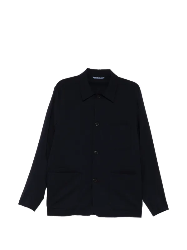 Paul Smith Stretch-wool Seersucker Work Jacket in Blue