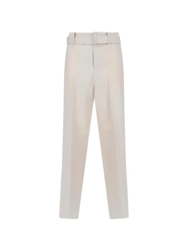 Lardini Belted Trousers in Neutrals