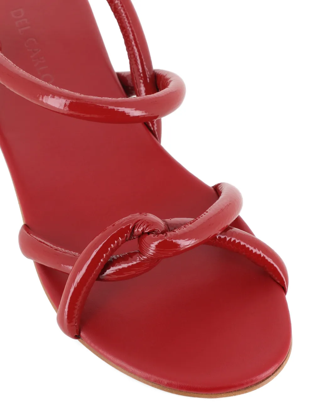Del Carlo knot strap sandals Rood