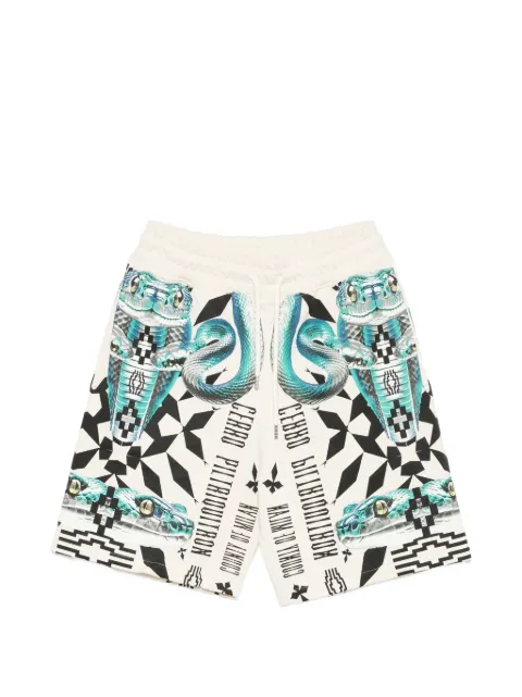 COUNTY OF MILAN snake print drawstring shorts