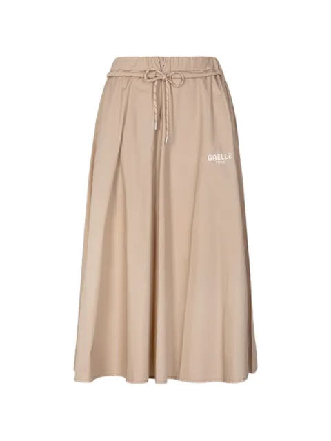 Gaëlle Paris falda midi con cordones en la pretina