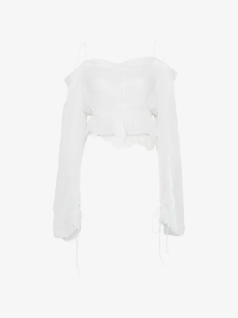 Isabel Benenato off-shoulder blouse