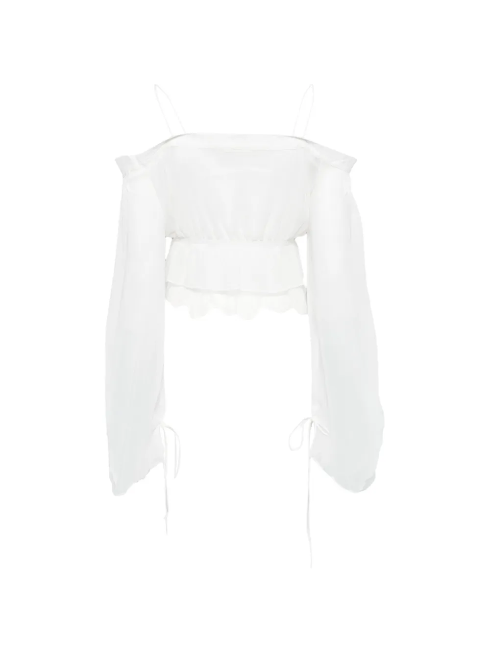 Isabel Benenato Off-shoulder blouse Wit