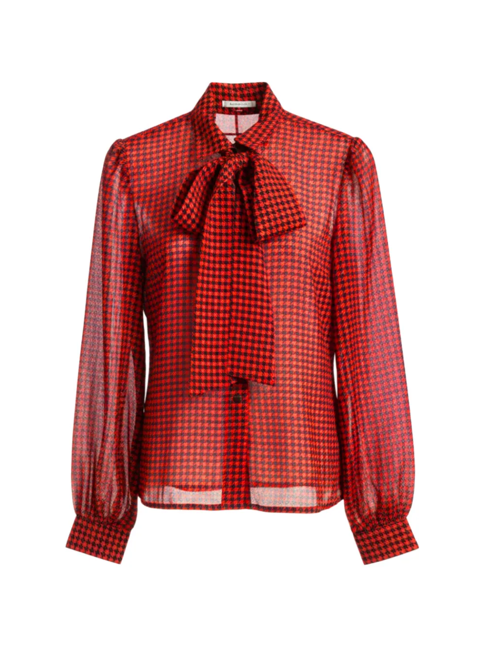 Givenchy Pre-Owned 1970s houndstooth checks blouse - Rosso