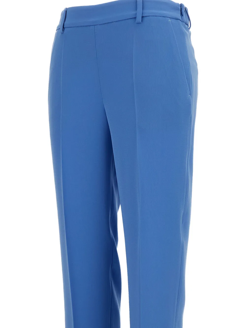 Alberto Biani Broek met riemlussen Blauw