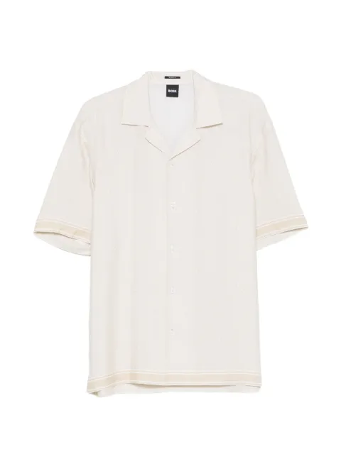 BOSS geometric-print short-sleeve shirt