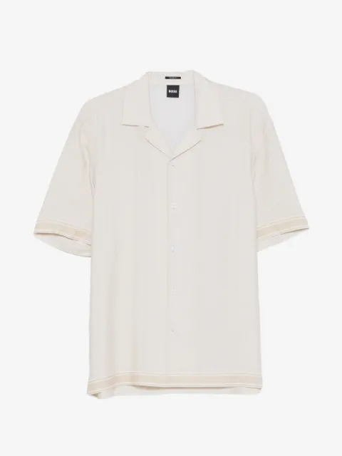 BOSS geometric-print short-sleeve shirt