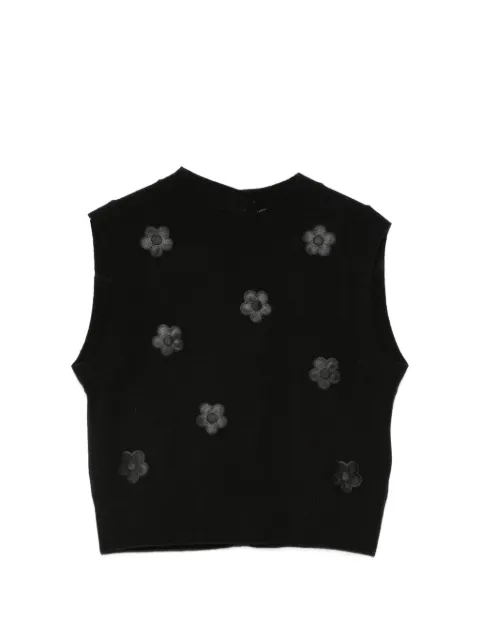 Cecilie Bahnsen floral-appliqué vest