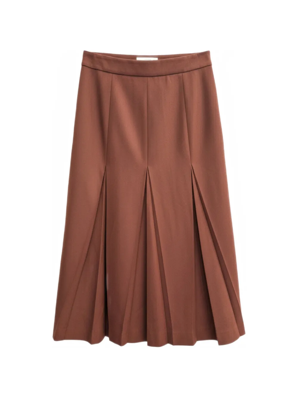 Prada Pre-Owned 2000s pleated wool midi skirt - Braun