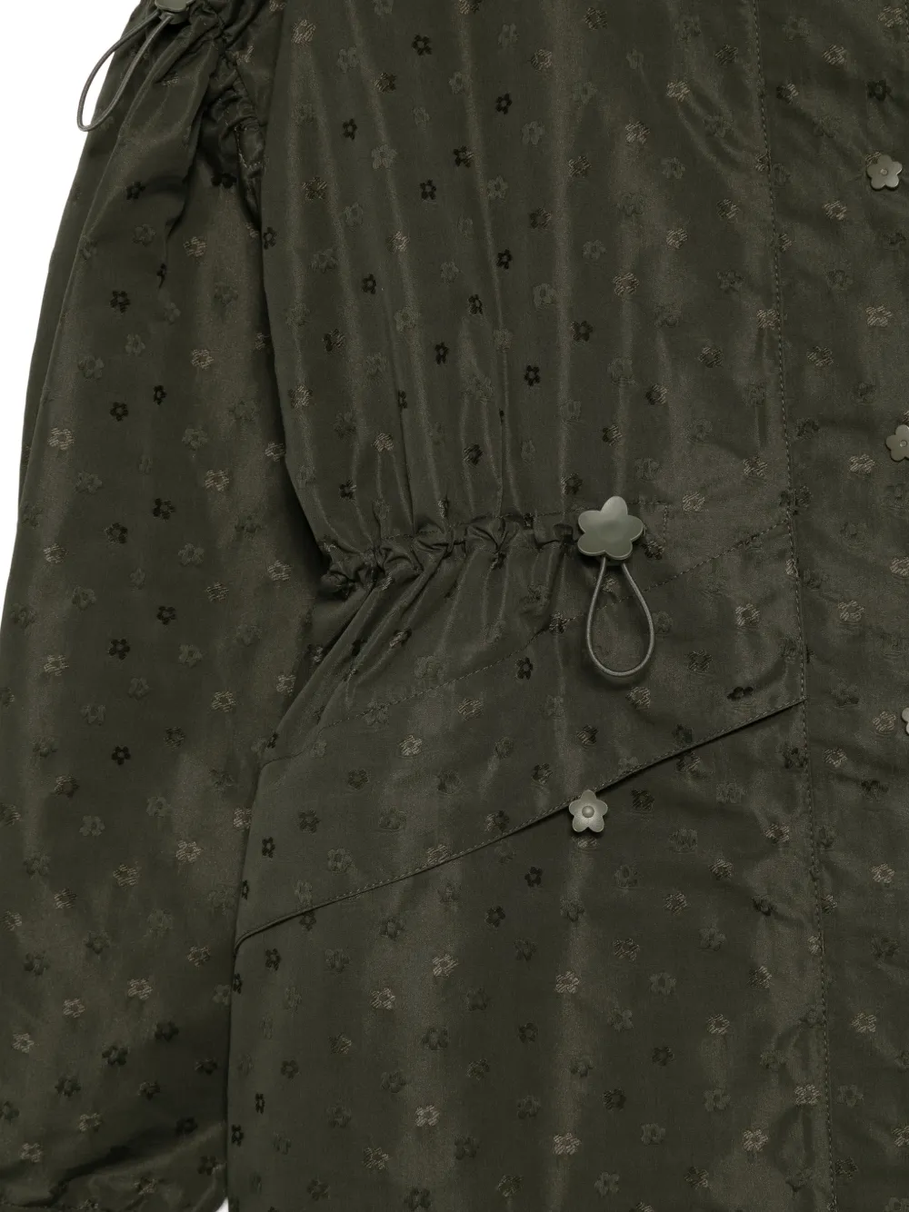  Cecilie Bahnsen Drawstring Floral Jacket - Green 