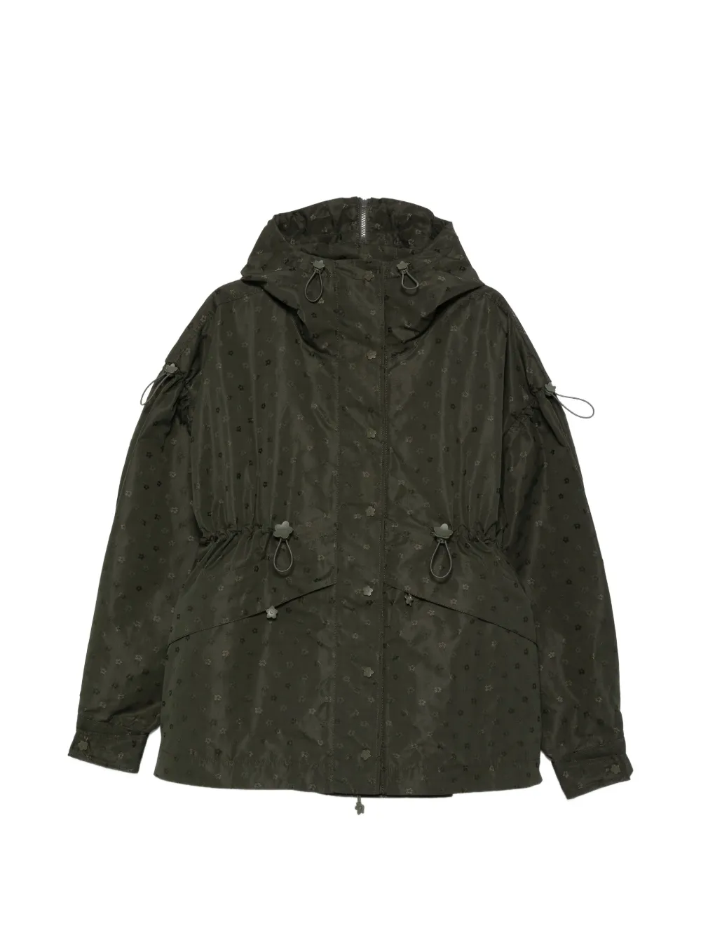 Cecilie Bahnsen drawstring floral jacket - Verde