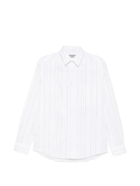 Canali striped chest-pocket shirt
