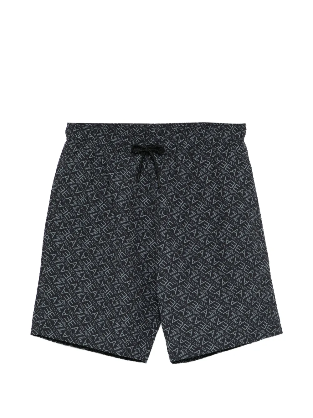 Ea7 Emporio Armani logo-print drawstring swim shorts - Nero
