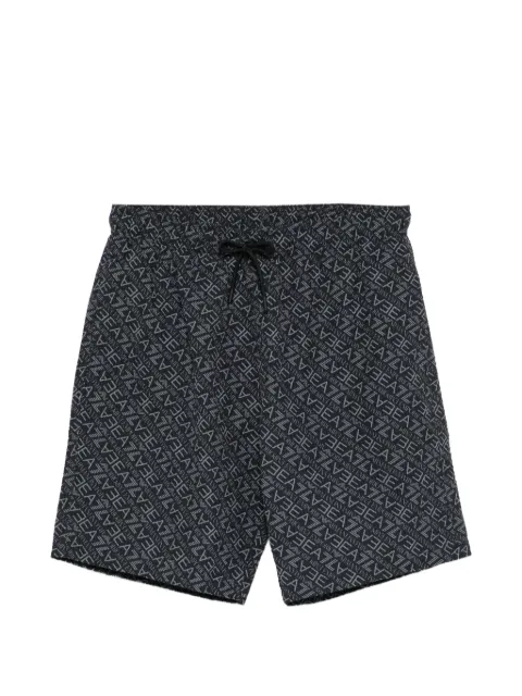 Ea7 Emporio Armani logo-print drawstring swim shorts