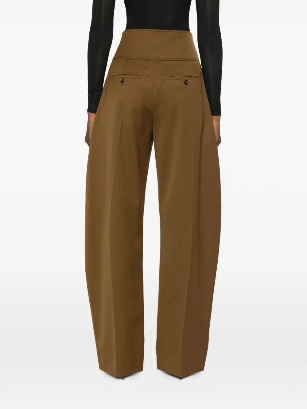 Ferragamo High waist broek Bruin