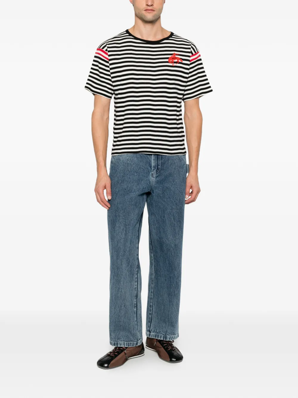 BODE Knolly Brook cropped jeans Blauw