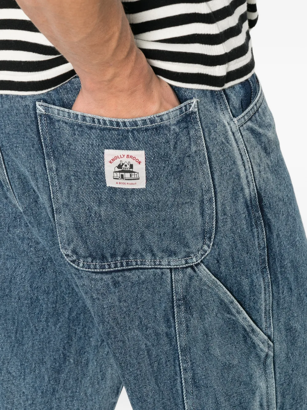 BODE Knolly Brook cropped jeans Blauw